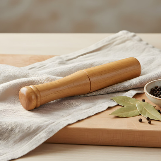 Wooden Garlic Mortar & Pestle